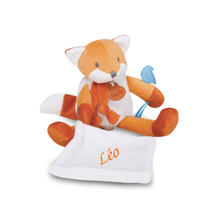  - roméo the fox - plush with comforter orange white 23 cm 